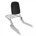 Passenger Backrest Sissy Bar Luggage Rack Compatible With Replacement For Honda Shadow Vlx600 Vt600c Vt600cd Deluxe Chrome