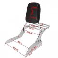 Passenger Backrest Sissy Bar Luggage Rack Compatible With Replacement For Honda Shadow Vlx600 Vt600c Vt600cd Deluxe Chrome