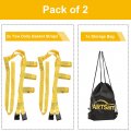 Partsam Tow Dolly Basket Straps 2 Pack Equipped With Flat Hooks Car Wheel System Tire Net Fits 15 -19 Tires Wheels 10000 Lbs