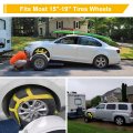 Partsam Tow Dolly Basket Straps 2 Pack Equipped With Flat Hooks Car Wheel System Tire Net Fits 15 -19 Tires Wheels 10000 Lbs