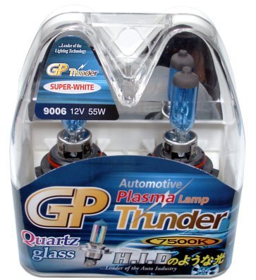 Gp Thunder 9006 Hb4 7500k 55w Xenon Super White Quartz Glass Bulbs For Fog Light -high Beam Low Compatiable Honda Lexus Ford