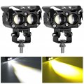 Kawell 40w Led Driving Light Auxiliary Fog Spotlight Pods Ip68 Waterproof Double Color Work For Motorcycle Off Road Atv Utv 4x4 