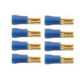 Wire Terminals Gold Plated Blue 16-14 Ga Gauge 7 64 Inches Width Size 8 Pieces 