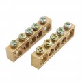 2 Pcs 813 Wire Connection Screw Terminal Strip Copper 5 Positions 
