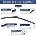 1 Pair 26 19 Front Windshield Wiper Blade For Audi A3 8y 2020-2024 Replacement Set With Upgraded Stability All Weather Not J U