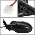Auto Dynasty Ni1320287 Factory Style Driver Left Side Mirror Manual Folding Power Adjust Heated Glass Turn Signal Compatible