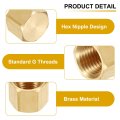 10pcs Brass Hex Head Plug Compression Cap Fitting Stop Valve G1 4 Thread Pipe Flare Tubing Ends Sealing With Gasket For Air