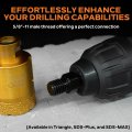 619550 Power Bit Adapter 5 8 In 11 Male To 1 2 Triangle Shank For Diamond Core Drill Bits Short Easy Drilling