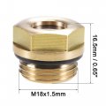 Uxcell Oil Liquid Level Gauge Sight Glass M18x1 5mm Male Threaded Brass Air Compressor Fittings With O-ring Yellow 2pcs