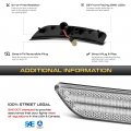 Vipmotoz For 2015-2017 Chrysler 200 Clear Lens Amber Led Front Bumper Drl Side Marker Light Fender Parking Lamp Driver