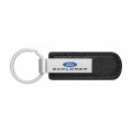 Ipick Image For Ford Explorer Silver Metal Plate Black Pu Leather Strap Key Chain Keychain Official Licensed