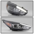 Acanii For Halogen Type Black Housing W Led Drl 2015-2018 Ford Focus Headlight Headlamp Assembly Passenger Side