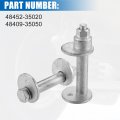 Uxcell 1set Front Alignment Camber Adjustment Bolts Cam Kit No 48452-35020 48409-35050 For Toyota Tacoma 1996-2015 Fj Cruiser