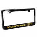 Ipick Image Made For Ford Mustang Gt In Yellow Black Real 3k Carbon Fiber Glossy Finish License Plate Frame