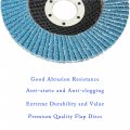 Waltyotur 10-pack Flap Discs Grinding Wheel 80 Grit 4-1 2 X 7 8 Angle Grinder Sanding Zirconia Abrasive Type 29 Disc