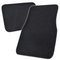 Bdk Universal Fit 4-piece Carpet Mat With Vinyl Heel Pad Black 