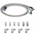6an 52in Transmission Fluid Oil Cooler Hose Line Kit For Gm Chevy Ford Gmc Buick Cadillac Cars And Trucks Stainless Steel 