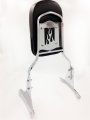 Httmt Mt137-f Motorcycle Chrome Flame Fire Backrest Sissy Bar Compatible With 1997-2003 Shadow Ace 750 Vt750 400 Vt400