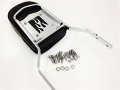 Httmt Mt137-f Motorcycle Chrome Flame Fire Backrest Sissy Bar Compatible With 1997-2003 Shadow Ace 750 Vt750 400 Vt400