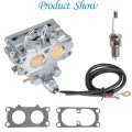 16100-zn1-802 16100-zn1-813 Carburetor With Gaskets Kit For Honda Gx670 24hp V Twin Engine Lawn Mower Tractor Replaces