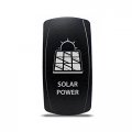 Ch4x4 Rocker Switch Solar Power Symbol White Led
