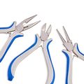 Beadthoven Diy Jewelry Tool Sets Pliers 3pcs Set Round Nose Side Cutting Wire Cutters Blue 110 125x70mm