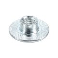 M6 T-nuts 12pcs Carbon Steel Tee Nut Round Base Weld Nuts 6mm Height Through Hole Flange Insert Female Thread Plate Silver 
