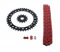 Red Non O Ring Chain Sprocket Black 13 40 98l 89-04 Fits Yamaha Yfm350 Warrior 350