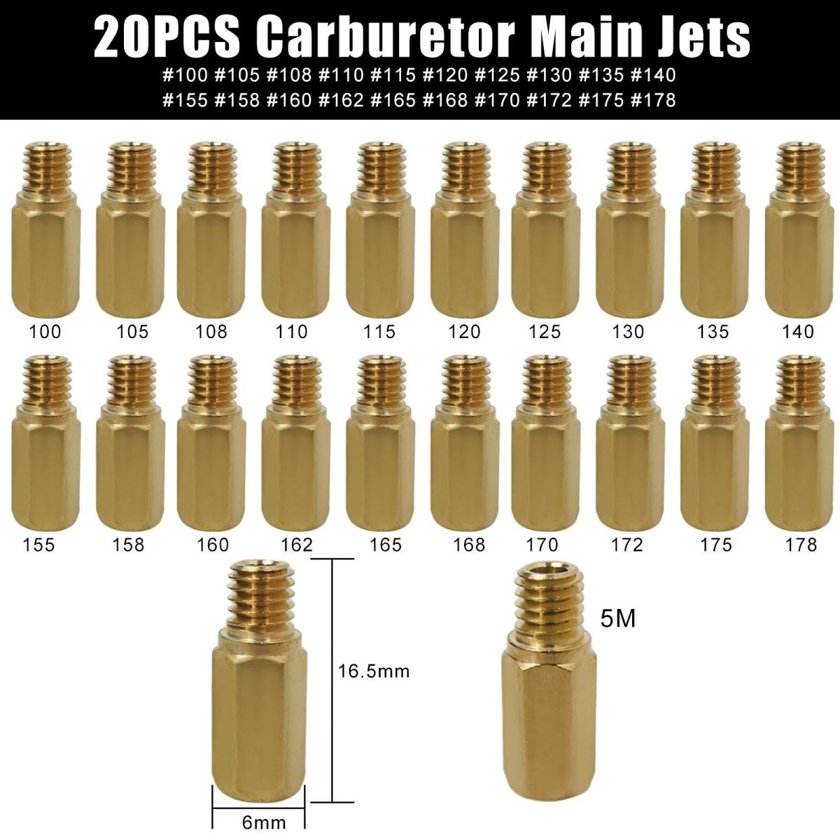 40pcs Carburetor Main Jet Slow Pilot Kit For Pwk Keihin Oko Cvk Crab Replaces Scl-2018090002-zh-t-01 Scl-2018090002-zh-t-02