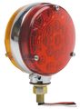 Roadpro Rp3802 40lc Led 4 Double-face Red Amber Stop Turn Light Assembly With Carded Chrome Back 