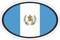 Stickertalk Oval Guatemala Flag Vinyl Sticker 3 Inches By 2 