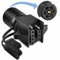 Nilight 7 Pin Round To 4 5 Flat Blade Trailer Light Adapter 2 In 1 Plug Way Connector For Tow Hitch Car Rv Boat Truck Years 