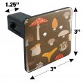 Mushroom Fungi Fungus Pattern Tow Trailer Hitch Cover Plug Insert