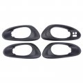 Xtremeamazing 4pcs Black Front Rear Left Right Interior Door Handle Bezel For Trailblazer 2002-2009 Ext 2003-2006 