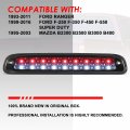 Dual Rows Full Led 3rd Third Tail Brake Light Cargo Lamp Compatible With Ford Ranger F250-f550 Sd Mazda B-series 93-16 Black
