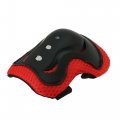 Uxcell Skating Bike Skateboard Sports Protective Palm Wrist Elbow Knee Support Brace Set Red Black