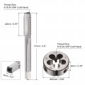 Uxcell 2pcs Tap And Die Set 5 16-24 Unf Left Hand Thread Roundpinging Tool Tap Kit For Nut Screw Bolt Thread Repair