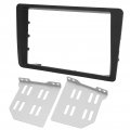 Aramox 2din Abs Radio Stereo Fascia Dash Frame Trim Bezel Replacement Fit For Civic Lhd 2001-2005 Black