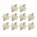 Uxcell 10 Pcs White 31mm Cob 16 Led 0 996w Festoon Dome Car Light Interior Lamp Bulb