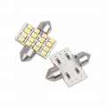 Uxcell 10 Pcs White 31mm Cob 16 Led 0 996w Festoon Dome Car Light Interior Lamp Bulb