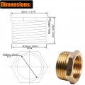 Hwmate Brass Pipe Fitting Hex Bushing G3 4 Male X G1 2 Female 5 Pack