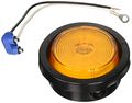 Round 12v Clearance Marker Light With Optic Lens 2 5 In Amber Kit 45043 Waterproof Led Polycarbonate Housing For Cars And Heavy 