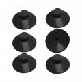 Rubber Household Wall Round Shaped Attachable Suction Cup 20mm Dia 6 Pcs Black 