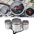 Motorcycle Instrument Digital Tachometer Speedometer Odometer Kit Stainless Steel Housing Backlit Display Fits Most Motorcycles
