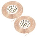 2 Sets 25ft 3 16 In Od Copper Nickel Coated Alloy Brake Line Tubing Coil Kit With Fittings For Fuel And Transmission Systems 