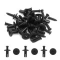 20pcs 8mm X 20mm Plastic Rivets Fastener Clips Black For Car Auto Fender