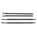 Window Molding Trim Seal Belt For Toyota Prius 2004 2009 4 Piece Door Moulding Set Black Replaces 75710-47010 75720-47010 