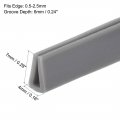 Uxcell Edge Trim Seal Extrusion Silicone Gray U Channel Protector Sheet Fits 0 5-2 5mm 1m 3 28ft Length