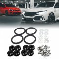 Uxcell 8pcs Black Quick Release Bumper Trunk Fender Hatch Lid Fastener Kit For Auto Car