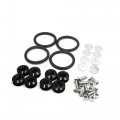 Uxcell 8pcs Black Quick Release Bumper Trunk Fender Hatch Lid Fastener Kit For Auto Car